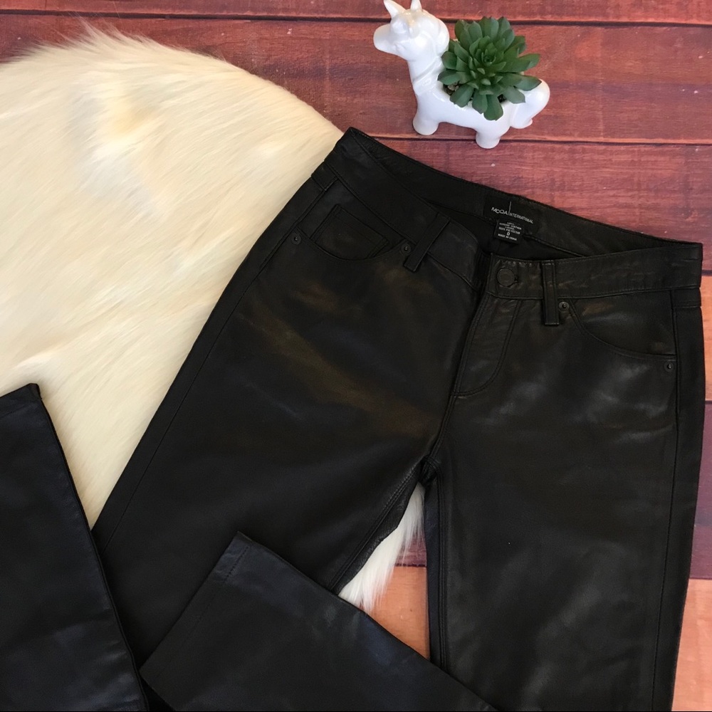 Moda International Leather Pants Black Size 0